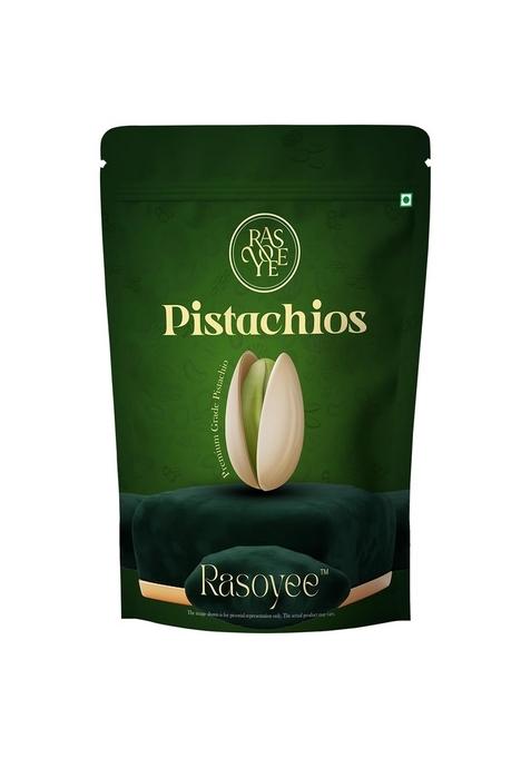 Rasoyee Pistachios Roasted Salted Pista | Rich In Protein Phosphorus Dietary Fibre Premium Nuts Dry Fruits Crunchy Delicious Healthy Snack 500G