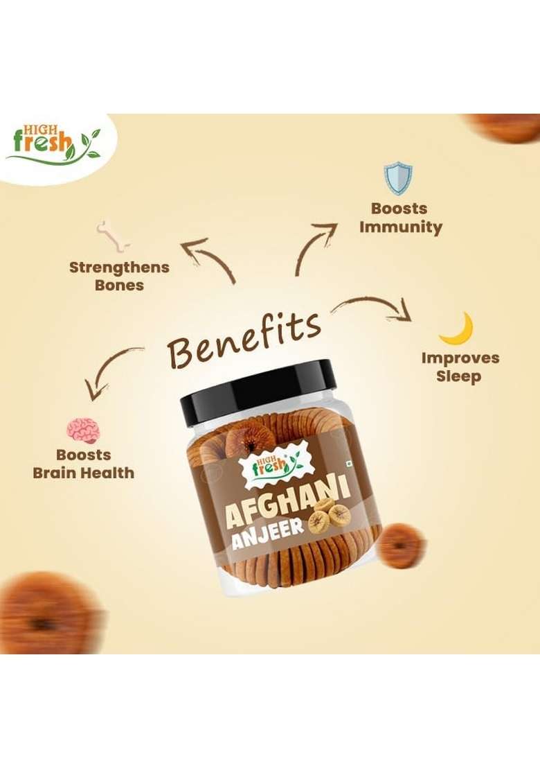 Highfresh Premium Shahi Afghani Anjeer 1000Gm Pack | Soft Juicy And Naturally Dried Figs Dry Fruit No Added Sugar Rich Source Of Fiber Low In Fat Healthy Snack - Indya