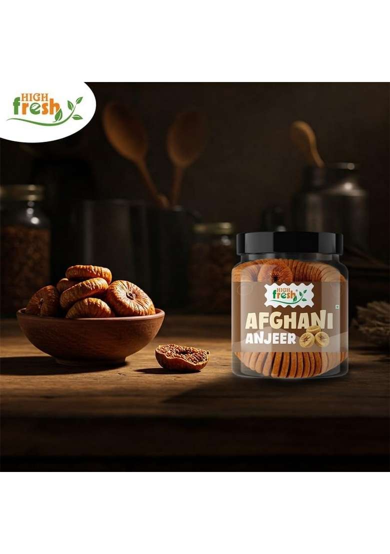 Highfresh Premium Shahi Afghani Anjeer 1000Gm Pack | Soft Juicy And Naturally Dried Figs Dry Fruit No Added Sugar Rich Source Of Fiber Low In Fat Healthy Snack - Indya