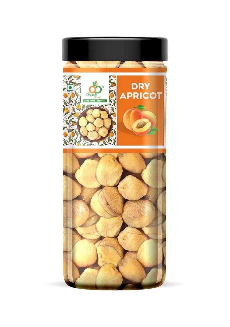 Organic Purify Jumbo Dried Apricot Jar Pack 500 Grams | Khurbani Jardalu Khumani Khubani Dry Fruit Badam Bor |Soft - Indya