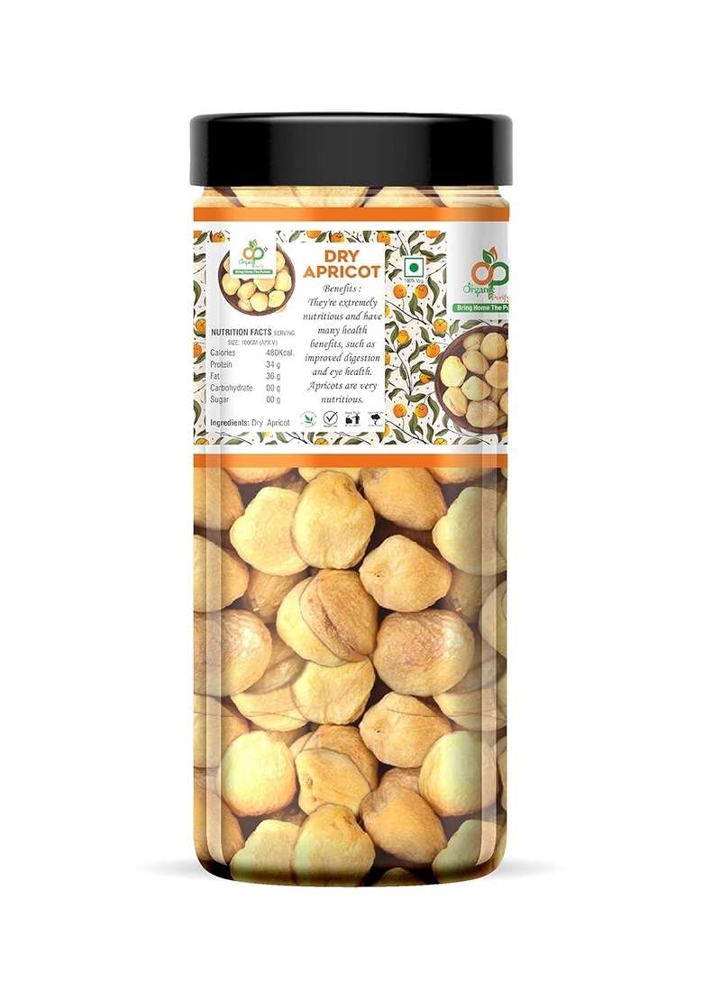 Organic Purify Jumbo Dried Apricot Jar Pack 500 Grams | Khurbani Jardalu Khumani Khubani Dry Fruit Badam Bor |Soft - Indya
