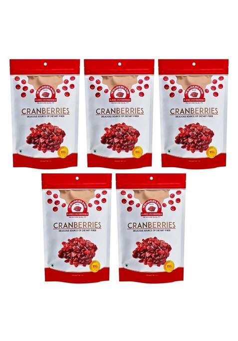 Wonderland Foods Device 1Kg 200G X 5 American Dried Sliced Cranberries Pouch