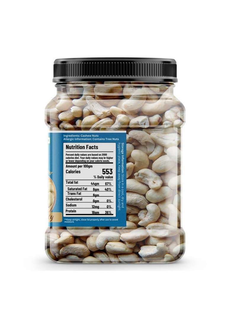 Kunj Premium 180 Cashews Kaju | 100 Natural Whole High In Protein Healthy Fats Essential Minerals Supports Heart Health Energy Skin Glow 1Kg - Indya