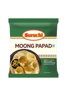 Suruchi Moong Papad 200G | Made With Pure Quality Dal Crispy Flavorful Ready To Fry Roast 100 Natural Ingredients Perfect Snack Or Meal Side Pack Of 1