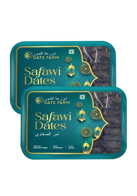 Date Farm Safawi Dates Premium Wet Arabian Soft Juicy Naturally Sweet Healthy Boosts Immunity Gluten Free 800Gm Pack Of 2