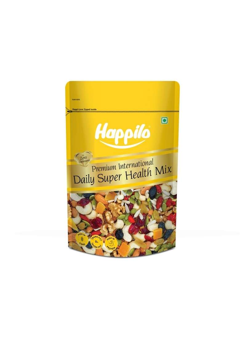 Happilo Premium International Daily Super Health Mix 160G | Superfood Of Nuts Seeds Dry Fruits More Perfect Party Snack - Indya