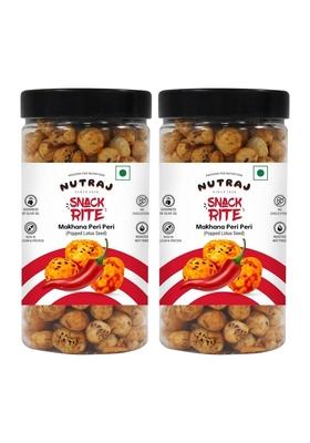 Nutraj Snackrite Makhana 140G 70G X 2 | Peri Flavour Popped Lotus Seed Roasted And Salted Fox Nuts