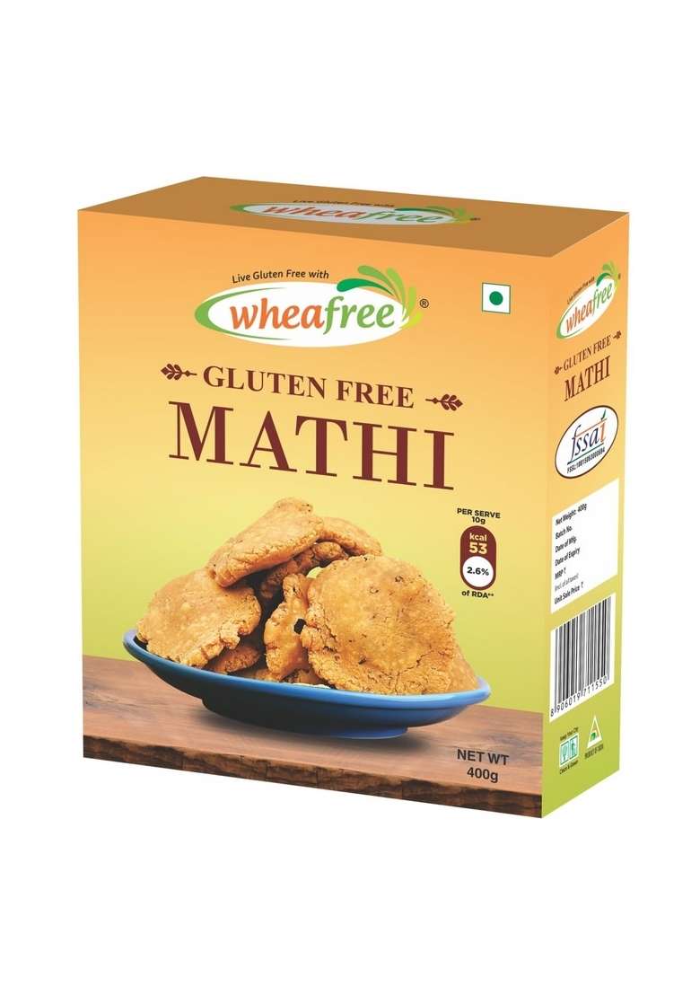 Wheafree Gluten Free Mathi 400G | Delicious Ready To Eat Indian Snacks Tasty Crispy And Crunchy Savoury Lactose Best Tea Time - Indya