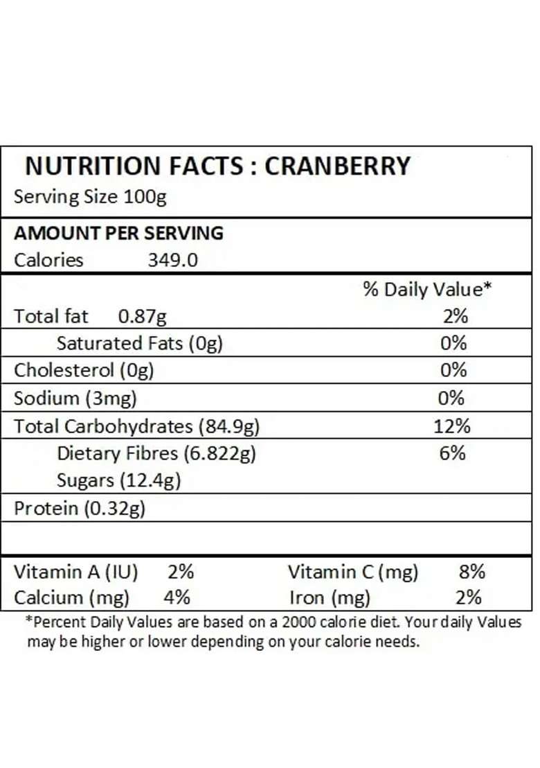 Namo Organics Namoorganics Dried Sliced Cranberry 500 Gm Usa Cranberries Dry Fruits - Indya
