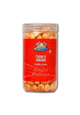Time Out Popcorn Tomato Flavoured Roasted Makhana | Crunchy Spicy Foxnuts For Healthy Snacks 70G