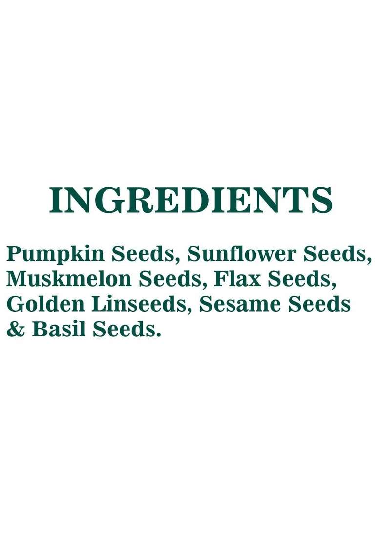 Jewel Farmer Raw Super 7In1 Seedmix 250G With Pumpkin Sunflower Muskmelon Flax Golden Linseeds Sesame Basil Seeds - Indya