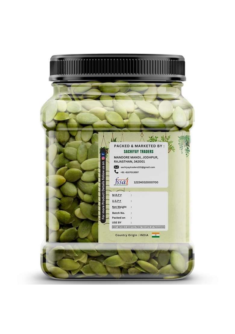 Mv Platter Pumpkin Seeds 1Kg | Kaddu Ke Beej Raw Unroasted For Eating Healthy Diet Snacks Weight Loss Tasty Nutritious Snacking - Indya