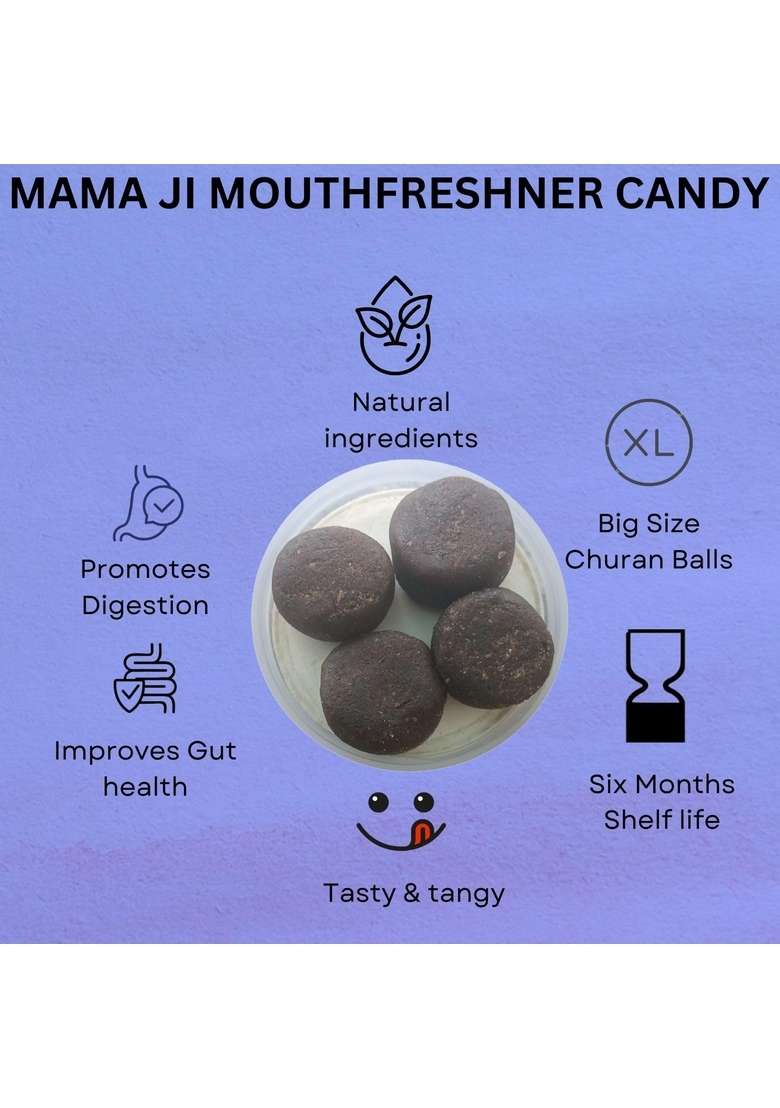 Etashas Anardana Goli Anar Dana Churan From Mama Ji Grih Udyog Prayagraj Digestive Big Size Hajmi 25 Pieces Approximately 160 Gms - Indya