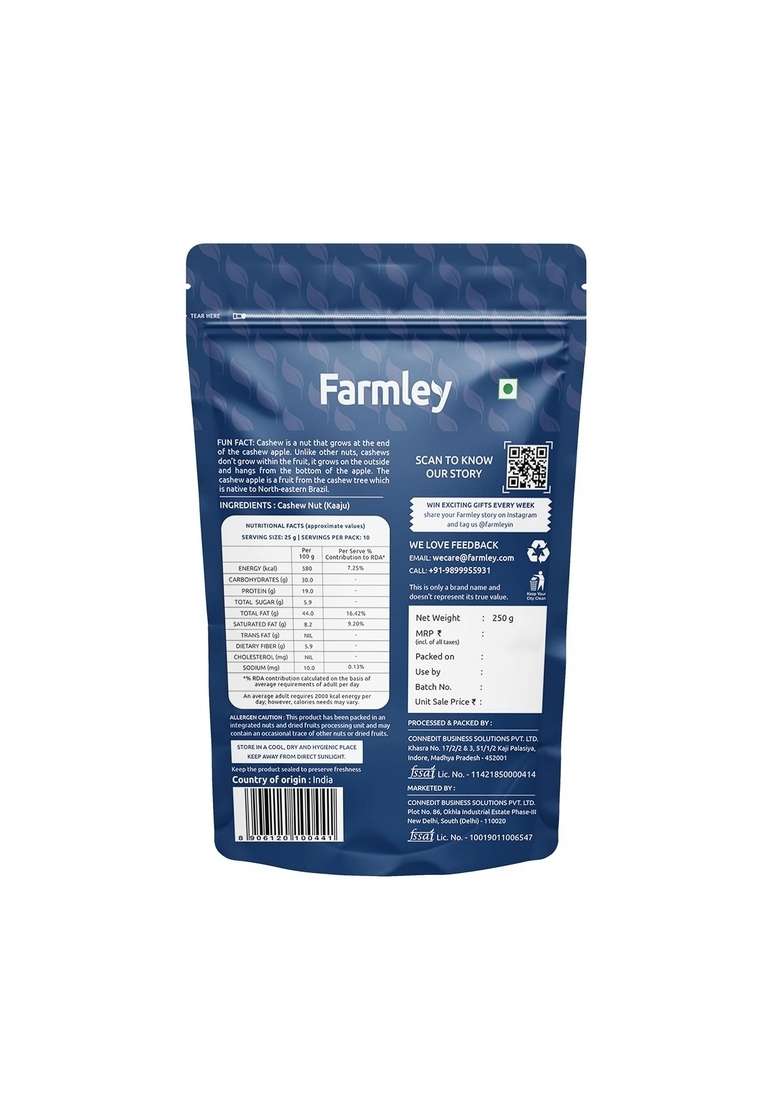 Farmley Dry Fruits Combo Pack 900 G I Almonds 250G | Cashews Raisins 200G Broken Walnuts 200 Mixed Healthy Snacks - Indya