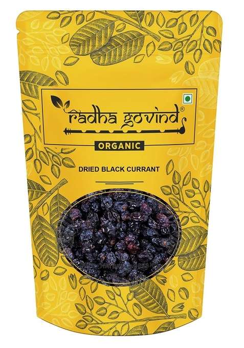 Radha Govind Organic Dried Black Currant | Greece Currents Seedless Raisins 1Kg