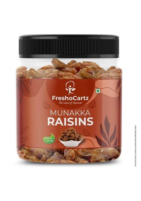 Freshocartz King Size Sun Dried Munakka Raisins With Seeds 500Gm – Jar Pack | Healthy Dry Fruit For Gifting