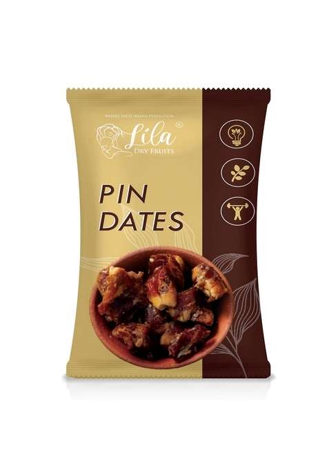 Lila Dry Fruits Arabian Pin Dates | Khajoor Seedless |Pin Khajur Fruit 1000Gram