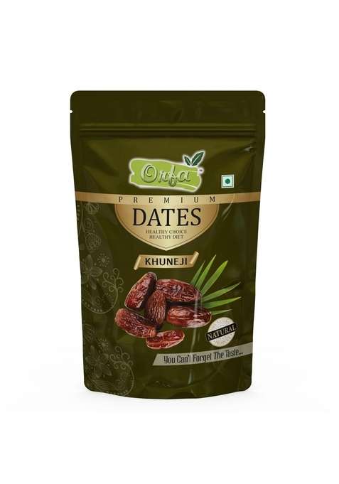 Orfa Natural Sweet Khuneji Indian Desert Uniquely Flavorful Palm Dates Khajoor Khajur Dryfruit 500G Pack