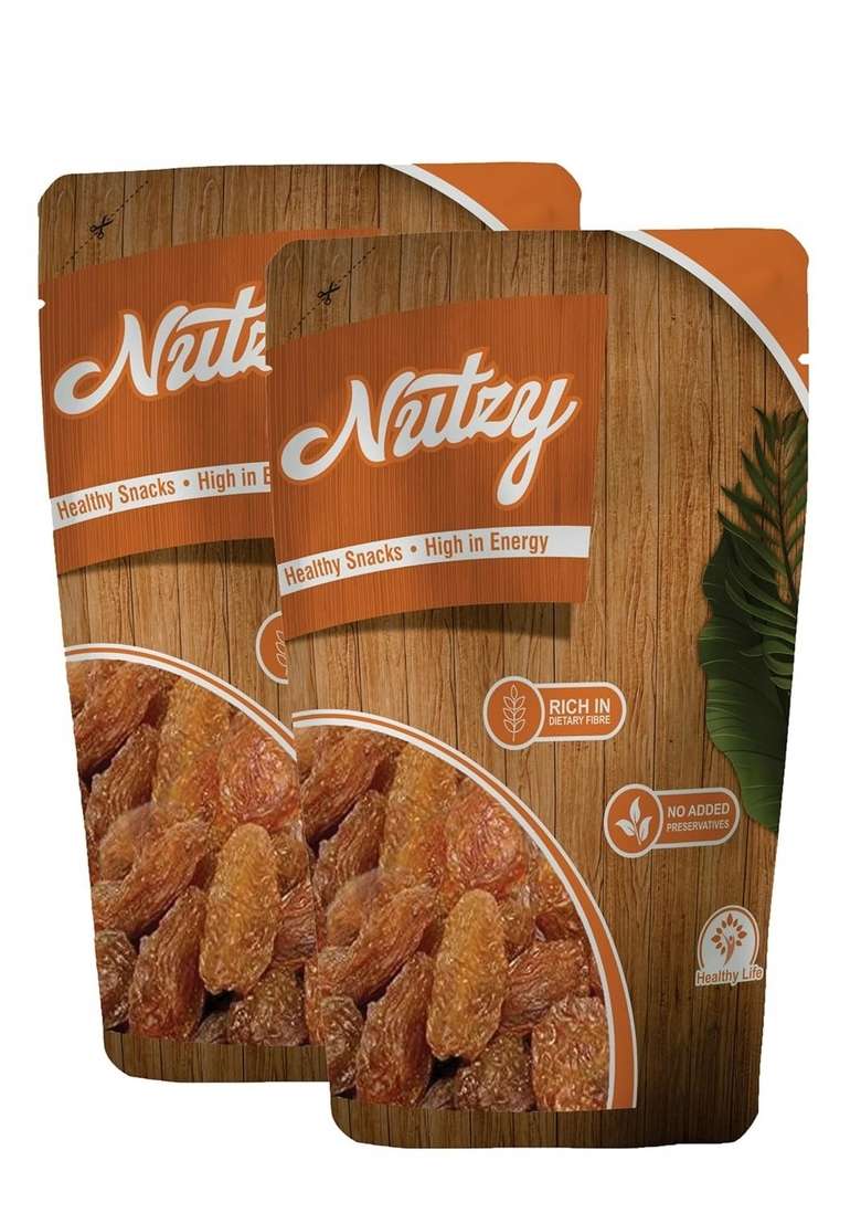 Nutzy Premium Raisins Golden Munakka 500G - Indya