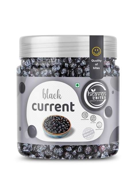 Heaven Bites Premium Black Currant Dry Fruit 250 Gm | High Nutrient And Antioxidant Healthy Tasty Whole Dried Current Rich In Calcium Vitamin K Berries