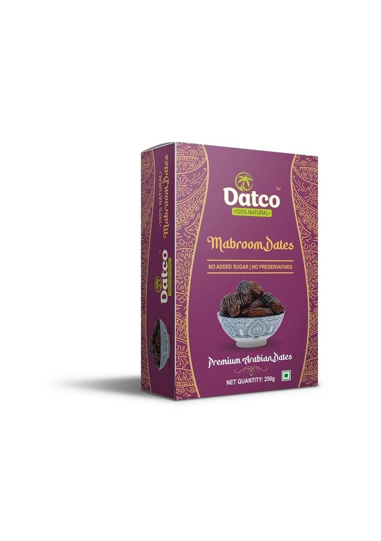 Datco Premium Imported Mabroom Dates Khajoor Khajur | 100 Natural Rich In Calcium Iron And Potassium Instant Energy 250 G Pack Of 1 - Indya