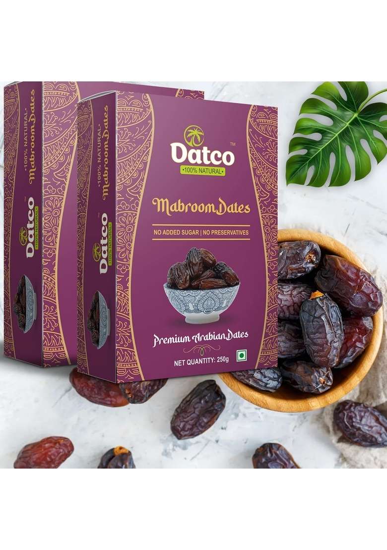 Datco Premium Imported Mabroom Dates Khajoor Khajur | 100 Natural Rich In Calcium Iron And Potassium Instant Energy 250 G Pack Of 1 - Indya