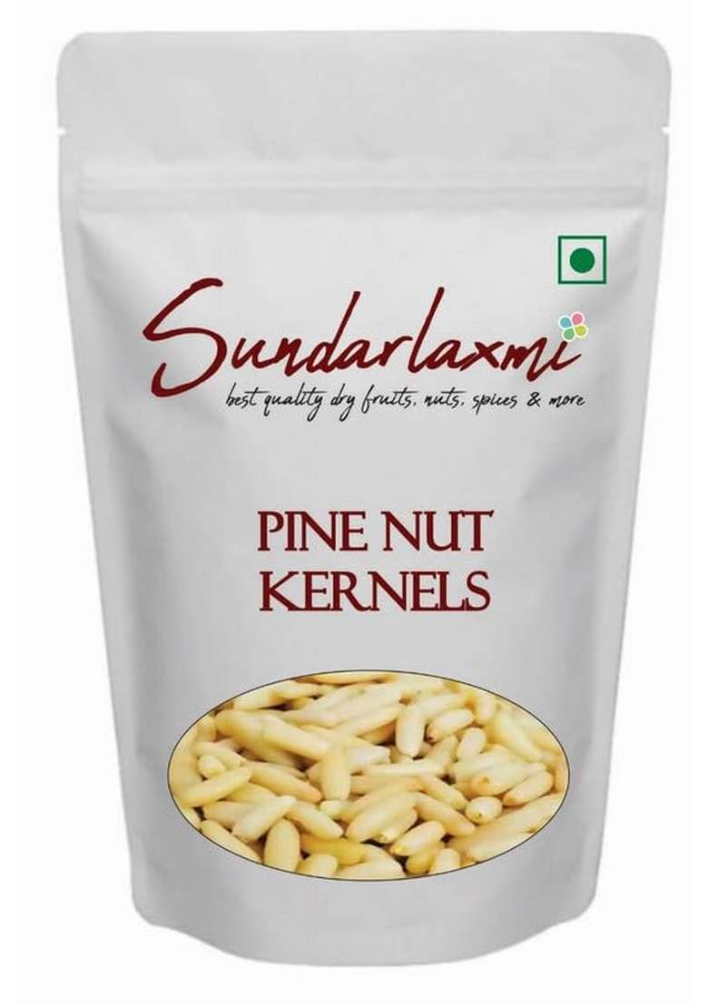 Sundarlaxmi Natural Pine Nuts 250G | Without Shell Chilgoza Giri Chilgoja Seeds Dry Fruits Lebanon Nut Kernels - Indya