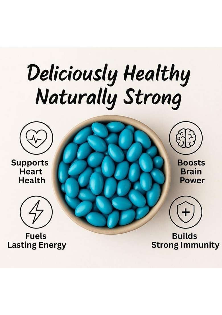 Vbala Blueberry Almonds 300Gm | Taste With Health 100 Natural Pure No Added Preservatives Colors Artificial Flavours Rich In Nutrition Ideal For Snacking Gifting - Indya
