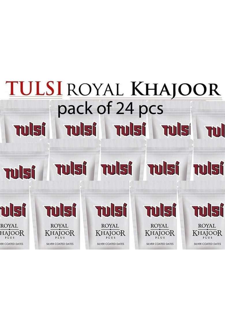 Meshwa Enterprise Tulsi Royal Khajur Plus Silver Dates Pack Of 6 - Indya