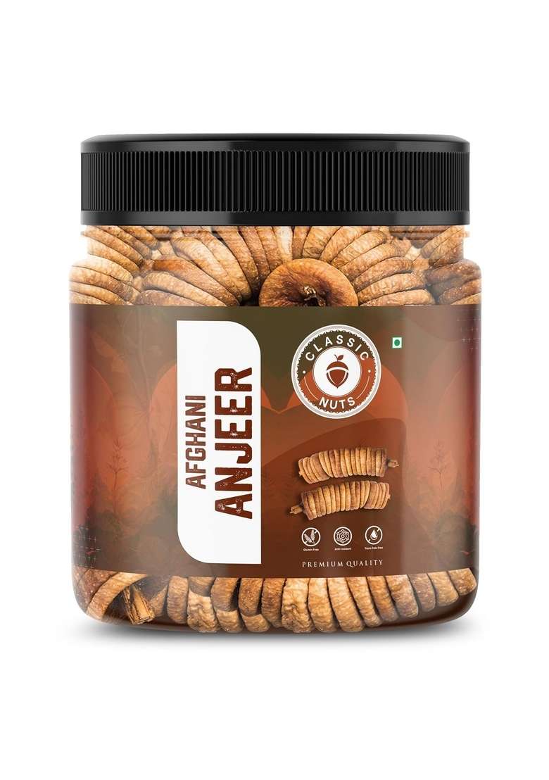 Classic Nuts Afghani Anjeer Dried Figs – Natural Sun Handpicked | Rich In Fiber Calcium Antioxidants Healthy Dry Fruit Snack 500G - Indya