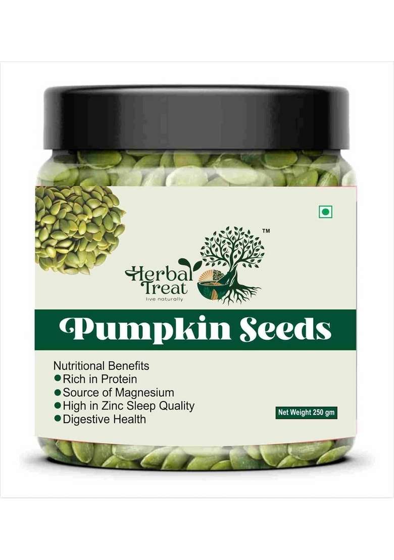 Herbal Treat Pumpkin Sunflower Chia Flax Seeds Combo Pack 250Gm Each Unroasted Raw For Eating Protein Fibre Rich Weight Management Immunity Booster Healthy Heart Nutrient Snack - Indya