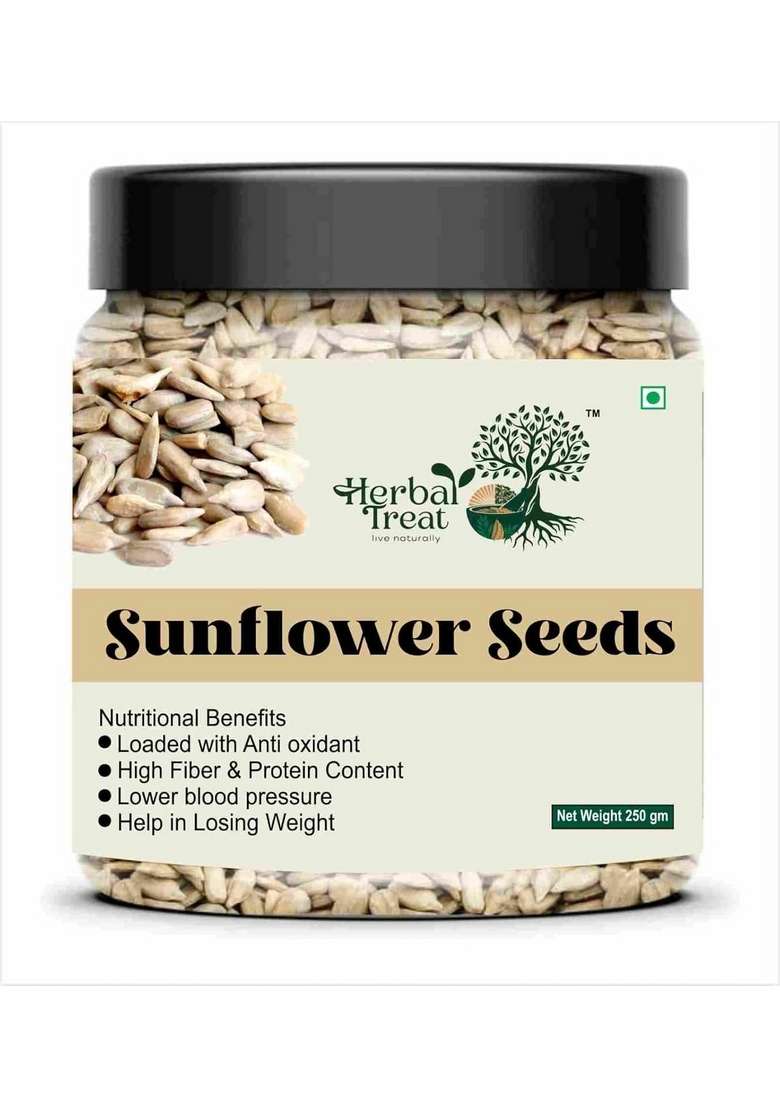 Herbal Treat Pumpkin Sunflower Chia Flax Seeds Combo Pack 250Gm Each Unroasted Raw For Eating Protein Fibre Rich Weight Management Immunity Booster Healthy Heart Nutrient Snack - Indya