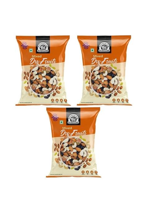 Wonderland Foods Device 600G 200G X 3 Mix Dry Fruits Panchmewa Pouch | Almonds Cashews Green Raisins Black Dates Healthy Nutritious Rich In Iron Fibre Vitamins