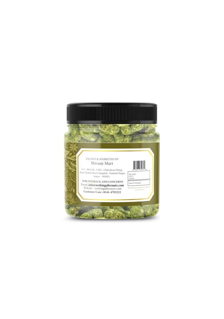 Nothing After Nuts Pure Goodness More Cashew Pudina Chilli Raw 250G Mint Flavoured Kaju Healthy Dry Fruit Whole Crunchy Nutritious Delicious - Indya