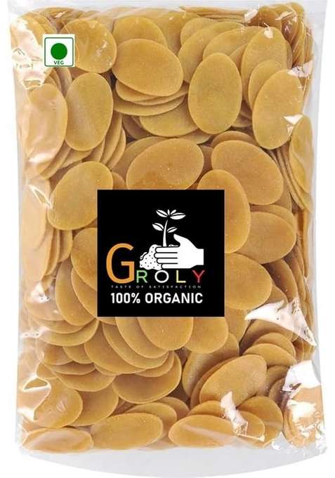 Groly Ready To Fry Dry Golgappa 1 Kg | Instant Pani Puri Pellets Readymade Packet Oval Papad For Puchka Gupchup Crispy Golden Pur I Hygienically Packed Snack