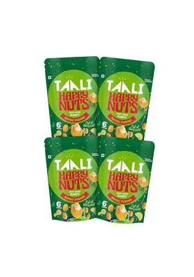 Taali Coated Flavour Peanuts | Nimbu Pudina Crispy Roasted Not Fried Happy Nuts No Palm Oil Maida 140G Pack Of 4