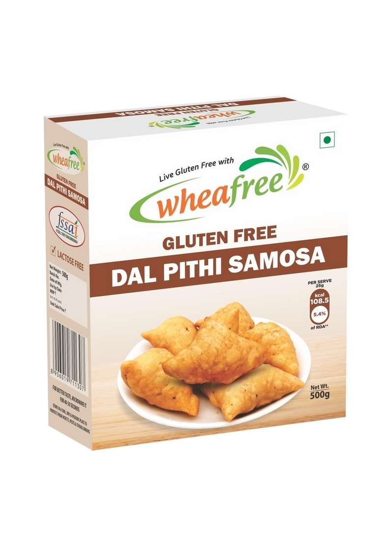 Wheafree Gluten Free Dal Pithi Samosa 500G | Crunchy And Delicious Best Tea Time Snacks Healthy Nutritious Mildly Spiced Indian Savory Snack 100 Vegetarian - Indya