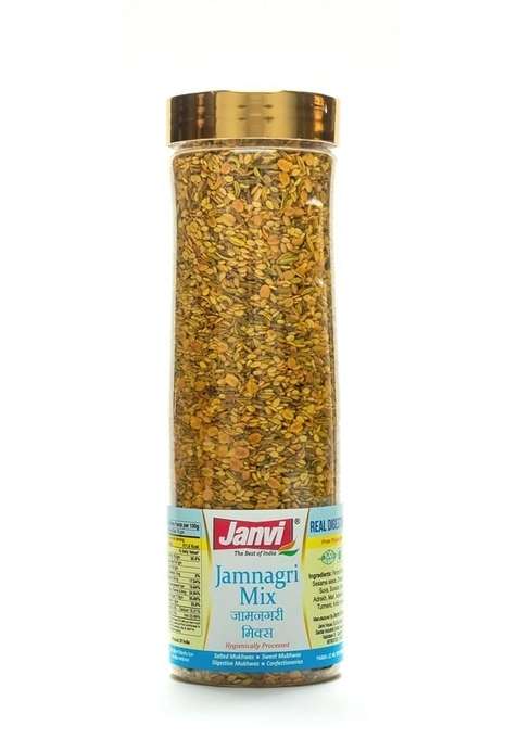 Janvi Foods Special Jamnagari Mukhwas 220G | Sesame Seed Fennel Dhana Dal Digestive Mouth Freshener