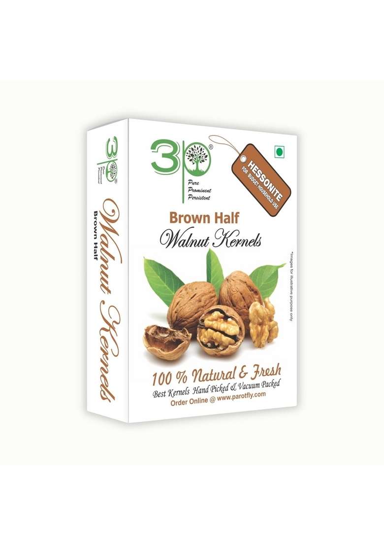 3P Kashmiri Walnut Kernels Without Shell Brown Half Akhrot Giri Fresh Organic Natural 250 Grams - Indya