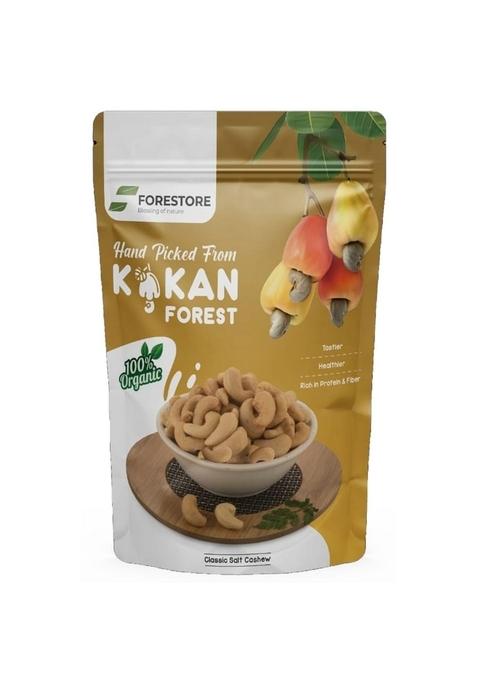 Forestore Salted Cashew Nuts Premium Roasted And Cashews With Rich Buttery Flavor Crunchy Texture Kokan Kaju Healthy Snacks Lightly Dry Fruits For A Perfect Savory Sweet Snack 200 Gm