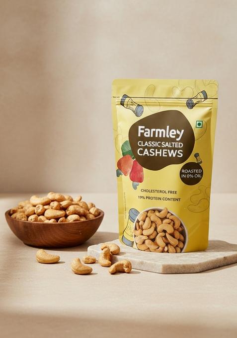 Farmley Roasted Salted Flavour Cashews 160G I Rich In Protein Magnesium And Phosphorus No Artificial Colours