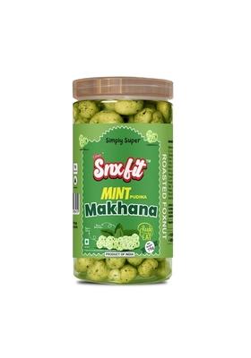 Snxfit Makhana Mint Pudina Flavored Roasted Foxnuts Snack Ready To Eat 75G Pack Healthy Light Crunchy Indian