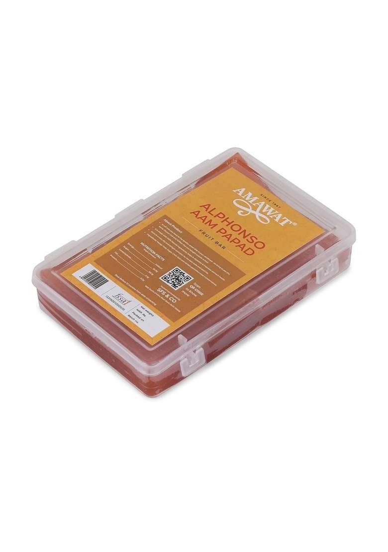 Amawat Alphonso Aam Papad Fruit Bar 200Gm Meetha Tasty Mango Candy For Kids And Your Family Orange Colour - Indya