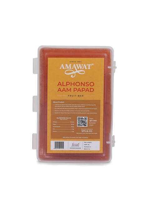 Amawat Alphonso Aam Papad Fruit Bar 200Gm Meetha Tasty Mango Candy For Kids And Your Family Orange Colour