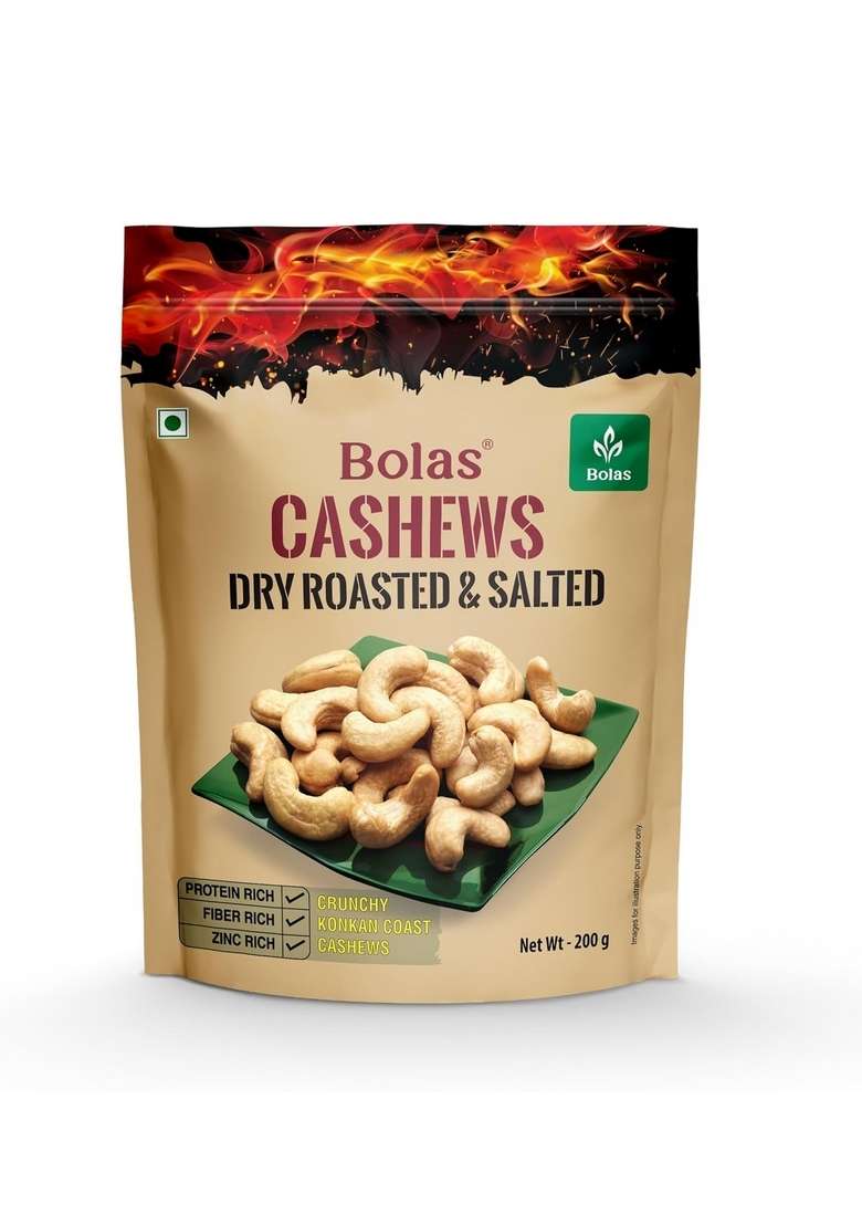 Bolas Salted And Roasted Cashews 200G - Indya