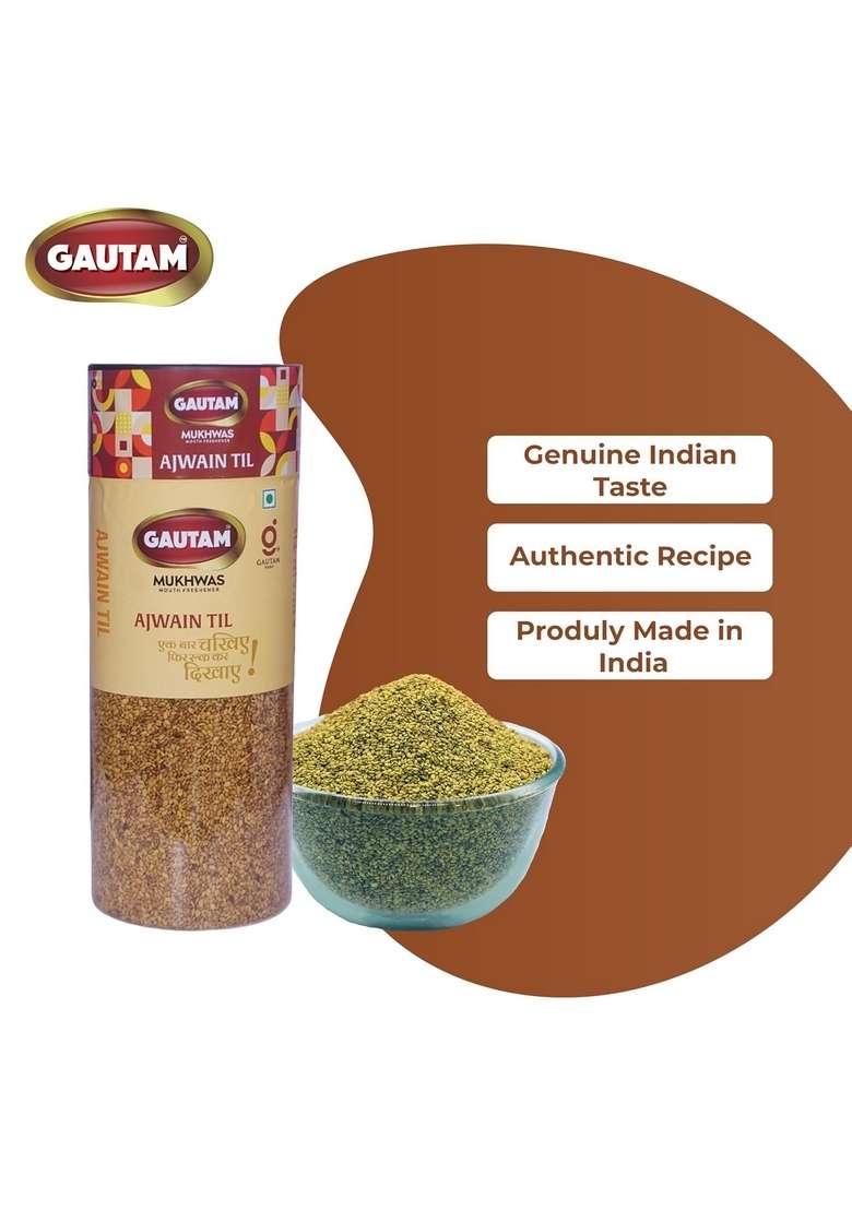 Gautam Ajwain Til Mukhwas 525G Bottle Pack Of 1 - Indya