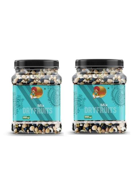 Marwadi Farm Mixed Dry Fruits Pack – 1Kg 500G X 2 | Nutritious Snack With Almonds Cashews Raisins Cranberries Resealable For Freshness