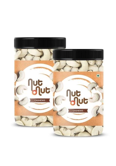 Nut O 100 Natural Premium 500 G Cashews W240 Whole | Kaju Crunchy Cashew Nuts Nutritious Delicious Gluten Free Healthy Snack Option 250 X 2