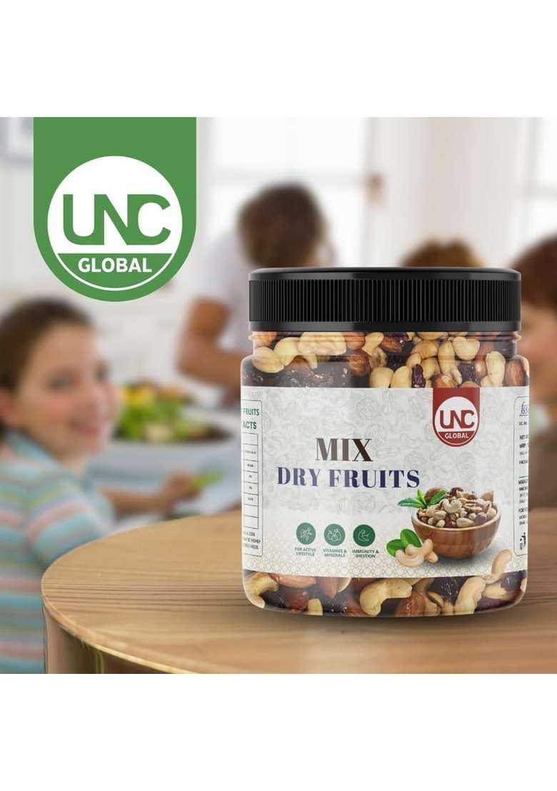 Unc Global Healthy Mixed Dry Fruits Pack | Premium Nuts Raisins No Added Sugar Ideal For Gifting Snacking Daily Nutrition 1Kg - Indya