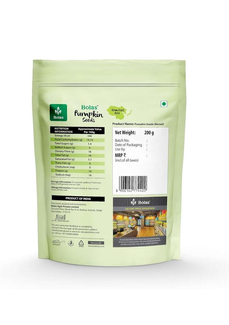 Bolas Pumpkin Seeds 200G - Indya